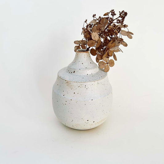 Large Bud Vase in Cotton White