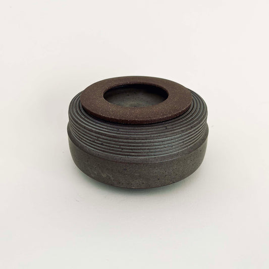 Wide Lidded Vessel in Greige