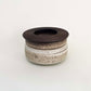 Wide Vessel w/ Textured Lid in Mocha Creme