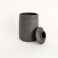 Tall Tapered Vessel w/ Angular Lid in Greige