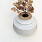 Cylindrical Textured Bud Vase in Matte White