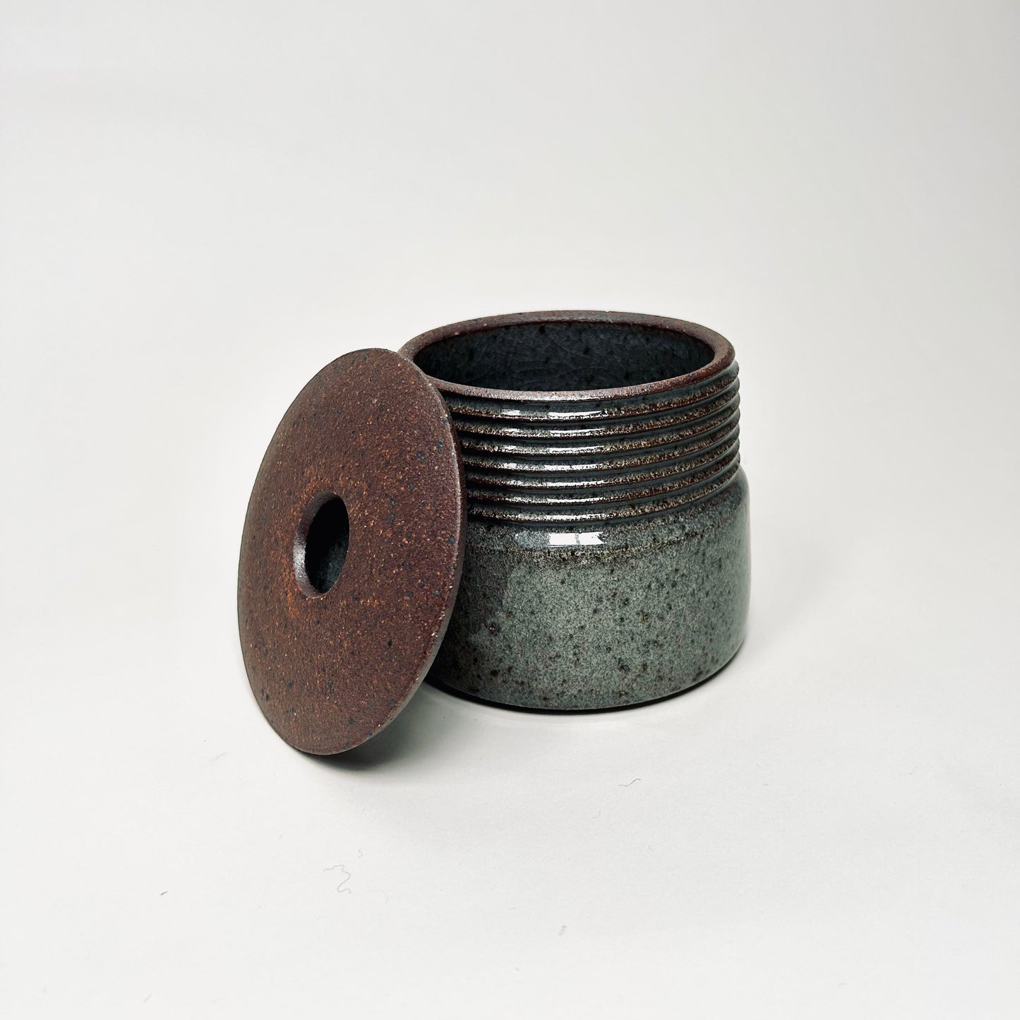 Lidded Vessel w/ Angular Lid in Transparent