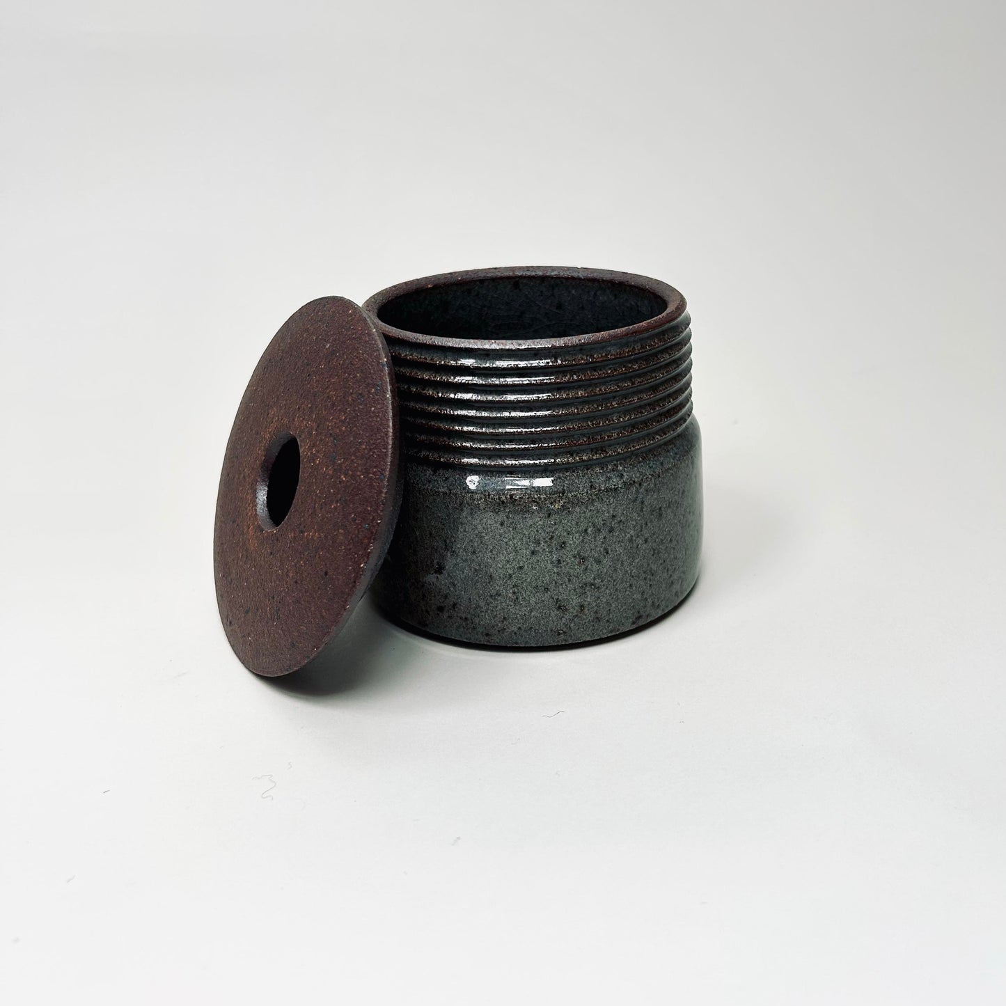 Lidded Vessel w/ Angular Lid in Transparent