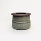 Wide Vessel w/ Textured Lid in Blue Fog