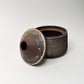 Tapered Lidded Vessel in Warm Brown