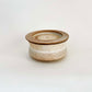Wide Angular Lidded Vessel in Warm Satin White
