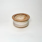Wide Angular Lidded Vessel in Warm Satin White