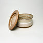 Wide Angular Lidded Vessel in Warm Satin White