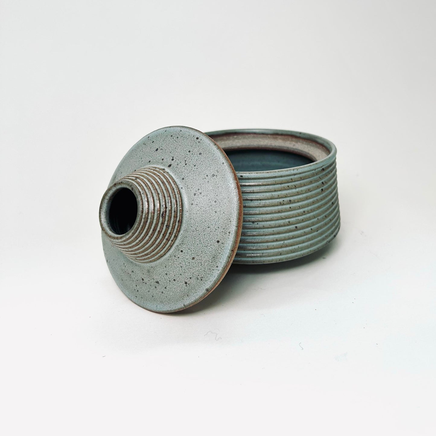 Small Tapered Lidded Vessel in Gitta's Blue
