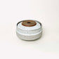 Wide Tapered Lidded Vessel in Matte White