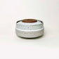 Wide Tapered Lidded Vessel in Matte White