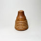 Tall, Cylindrical Ribbed Vase in Yellow Salt