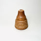 Tall, Cylindrical Ribbed Vase in Yellow Salt