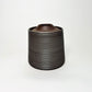 Tapered Vessel w/ Angular Lid in Greige