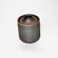 Tapered Vessel w/ Angular Lid in Greige