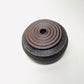 Cylindrical Vessel w/ Ribbed Lid in Grey Blue