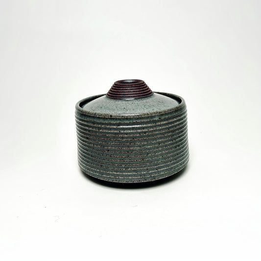 Tapered Lidded Vessel in Celadon