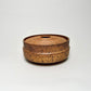 Wide, Textured Lidded Vessel in Yellow Salt