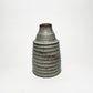 Cylindrical Ribbed Vase in Grey Blue