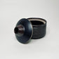 Two-toned Tapered Lidded Vessel in Oil Spot/Black