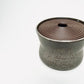 Angular Lidded Vessel in Gray Blue