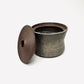 Angular Lidded Vessel in Gray Blue