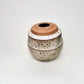 Large Collared Vase in Mocha Creme