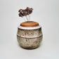 Large Collared Vase in Mocha Creme