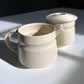 Sugar and Creamer Set, Eggshell White