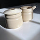 Sugar and Creamer Set, Eggshell White